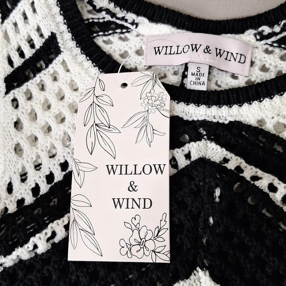 Willow & Wind NEW Bohemian Fringe Hippie Crochet 70's Skirt & Top 2 Piece Set *M - Picture 9 of 9